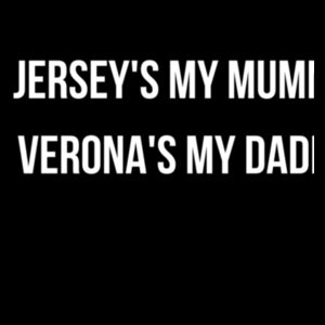 Woman's Crop - Jersey's my Mumma, Verona's my Daddy Design